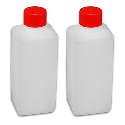 Wilai 2 Stück 250 ml Plastikflasche Enghalsflasche Abfüllflasche mit Deckel PE-Flasche von Wilai