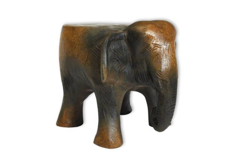 Thaiboo Blumenhocker Elefantentisch - Massivholz - Deko - Blumenständer 17cm von Thaiboo