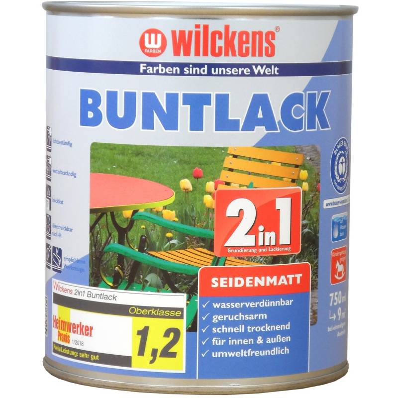 Wilckens 2in1 Buntlack anthrazitgrau seidenmatt 750 ml von Wilckens