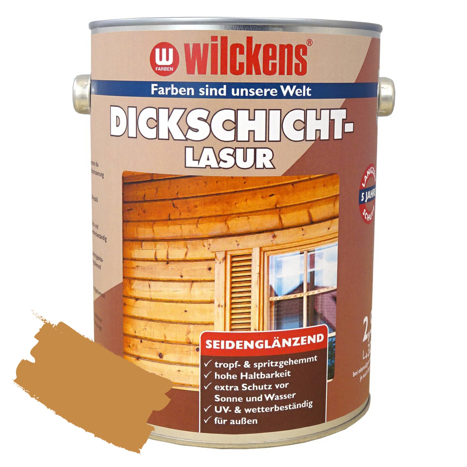 Wilckens Dickschichtlasur eichefarbend seidenglänzend 2,5 l von Wilckens