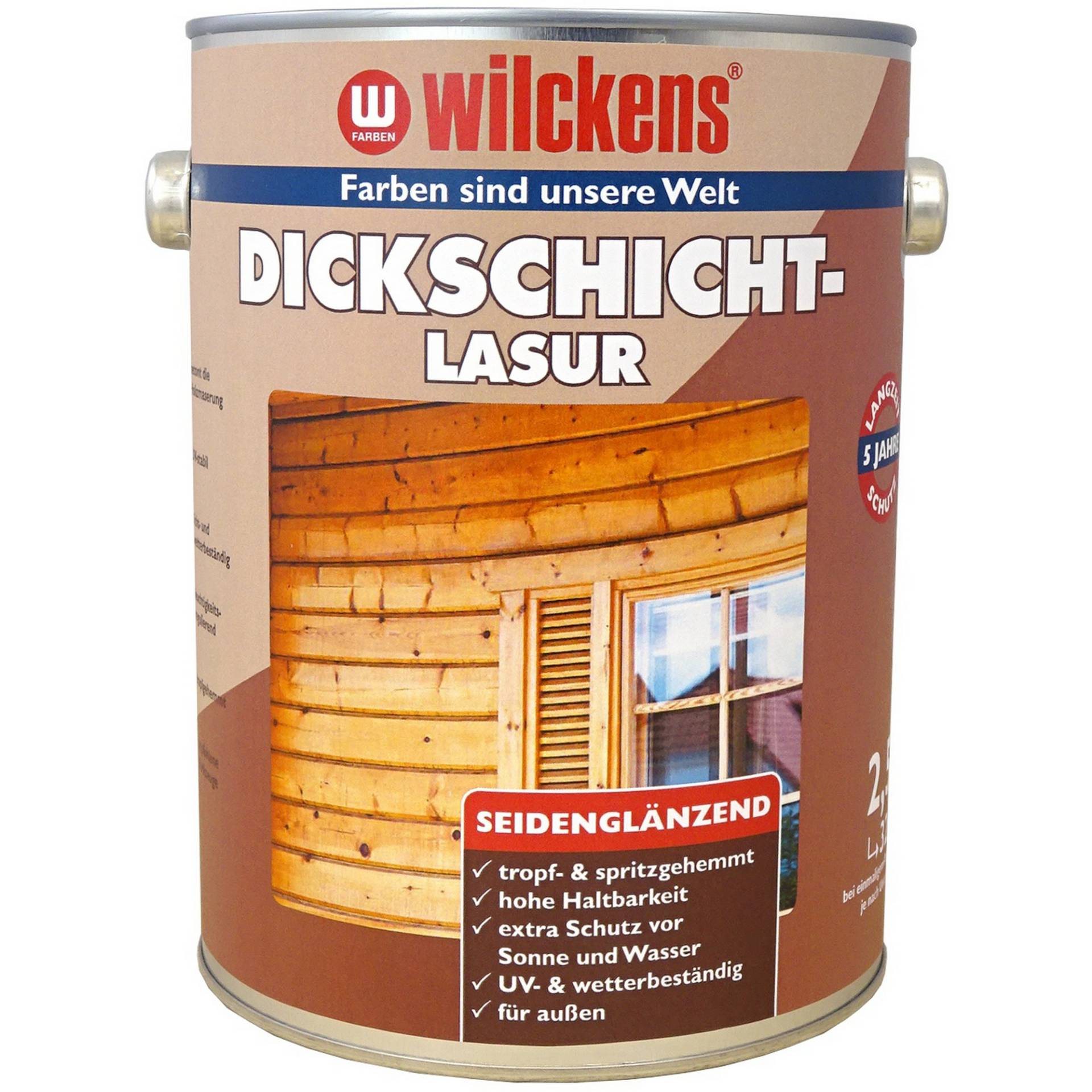Wilckens Dickschichtlasur farblos seidenglänzend 2,5 l von Wilckens