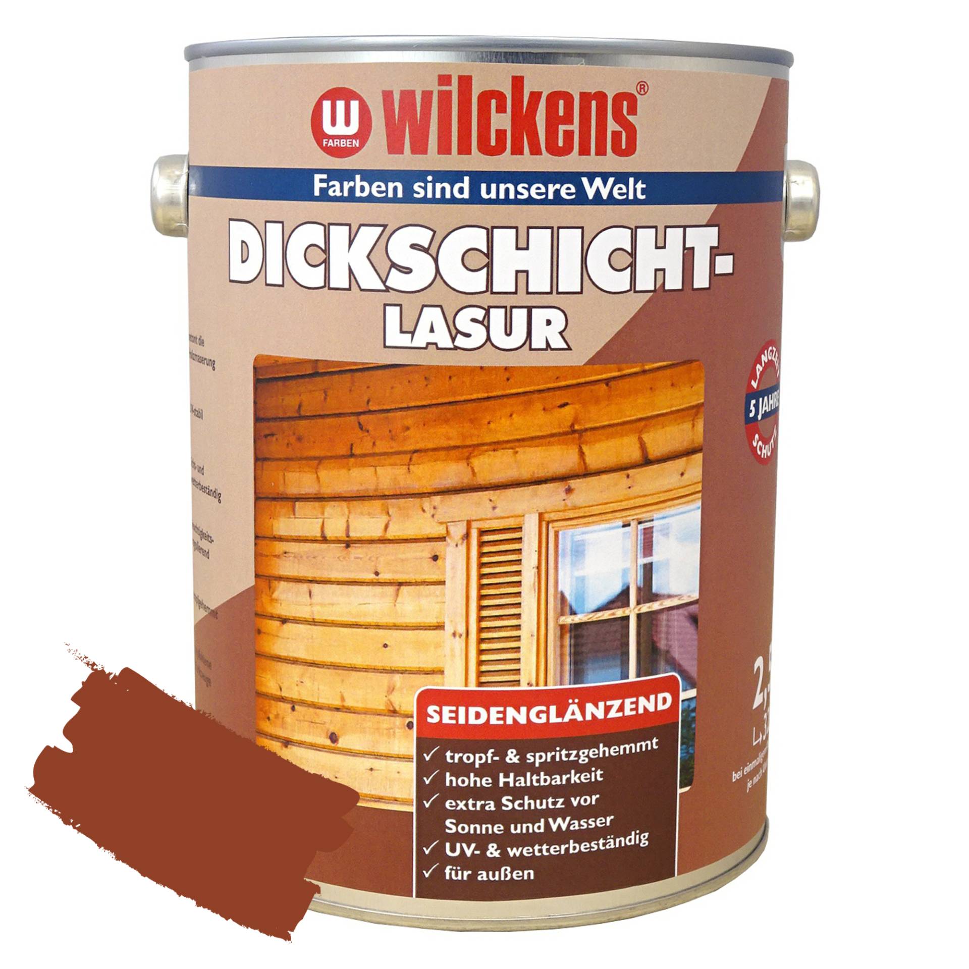 Wilckens Dickschichtlasur mahagonifarbend seidenglänzend 2,5 l von Wilckens