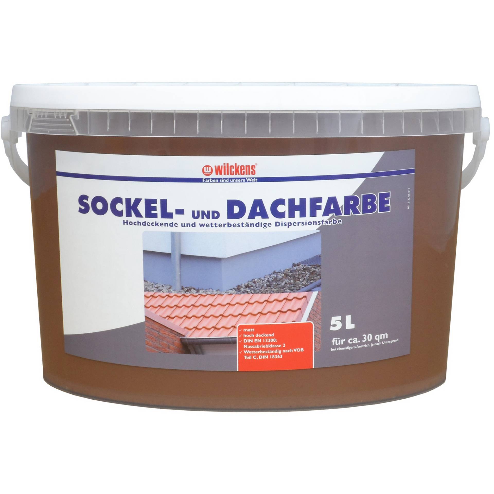 Wilckens Farben Gmbh Sockel- & Dachfarbe 'Havanna' braun matt 5 l von Wilckens Farben Gmbh