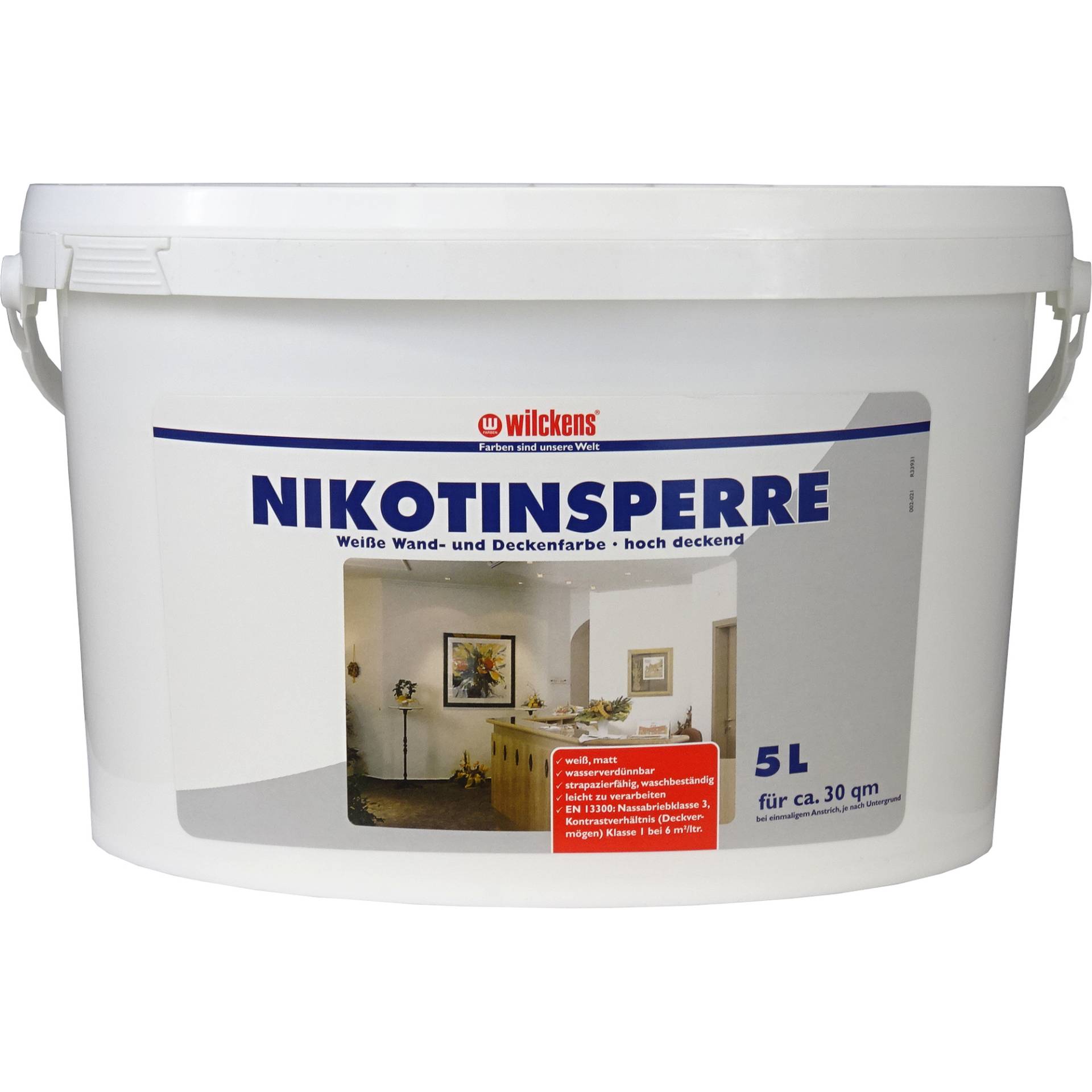 Wilckens Wand- Deckenfarbe Nikotinsperre mattweiß 5 l Wilckens Wand- Deckenfarbe Nikotinsperre mattweiß 5 l von Wilckens