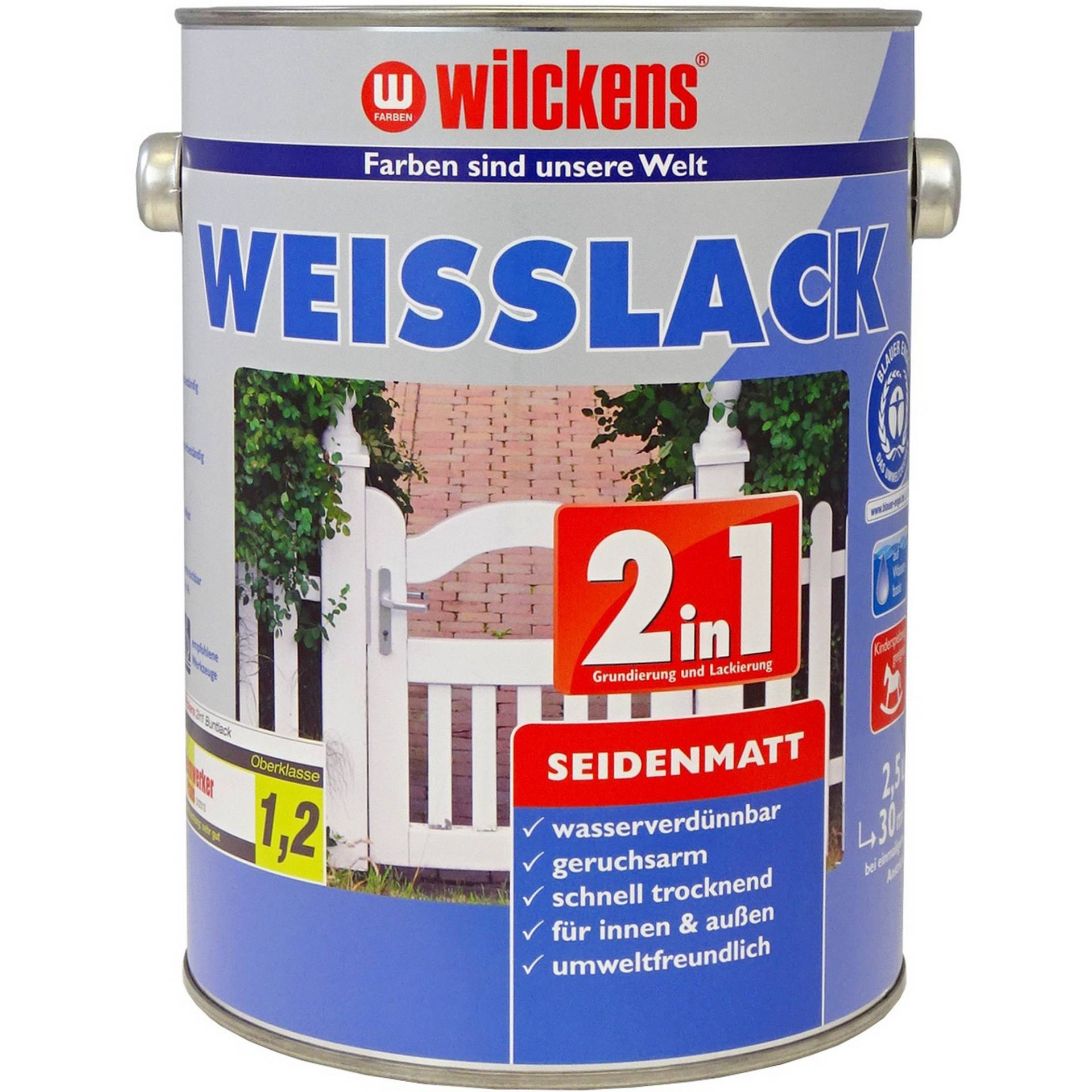Wilckens 2in1 Weißlack seidenmatt 2,5 l Wilckens 2in1 Weißlack seidenmatt 2,5 l von Wilckens