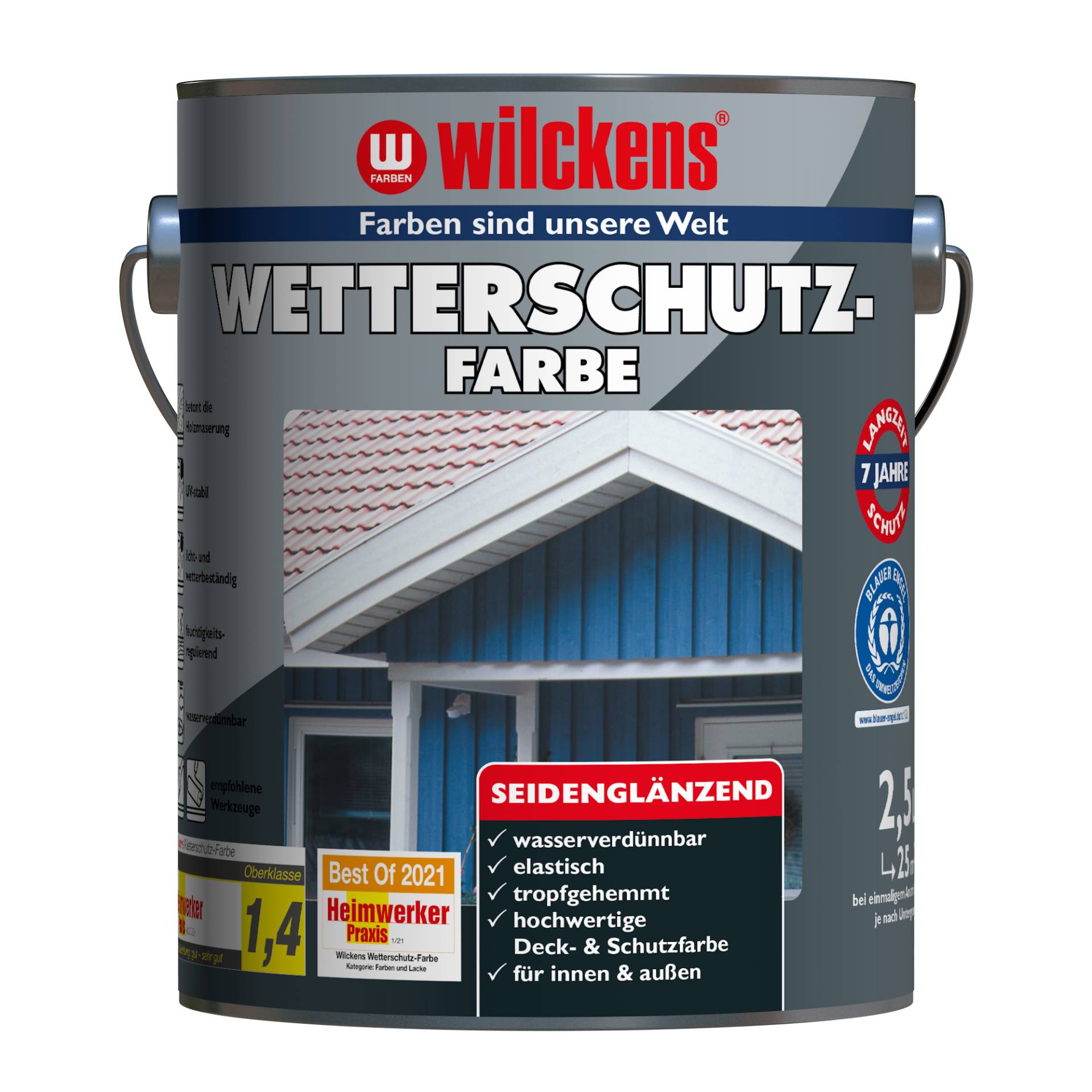 Wilckens Wetterschutzfarbe reinweiß 2,5 l von Wilckens