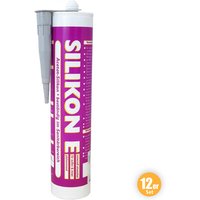 Silikon Fugendicht, Grau, 310 ml 12er Set von Wilckens Farben