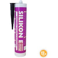 Silikon Fugendicht, Schwarz, 310 ml 12er Set von Wilckens Farben
