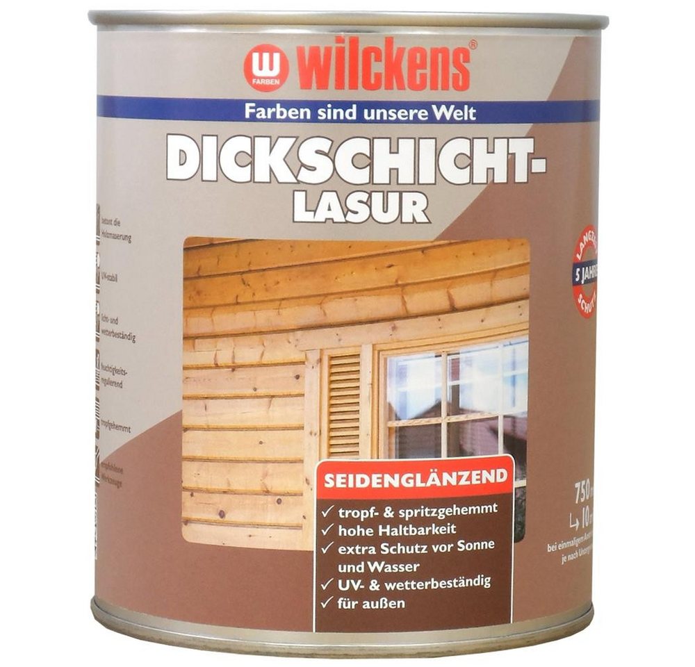 Wilckens Farben Dickschichtlasur Lasur Holzlasur dick, seidenglänzend, Palisander, 750 ml Wilckens Farben Dickschichtlasur Lasur Holzlasur dick, seidenglänzend, Palisander, 750 ml von Wilckens Farben