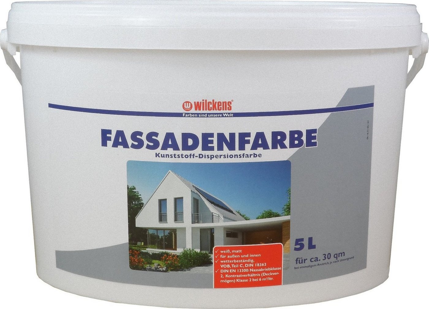 Wilckens Farben Fassadenfarbe, Fassadenfarbe Weiß 5 L von Wilckens Farben