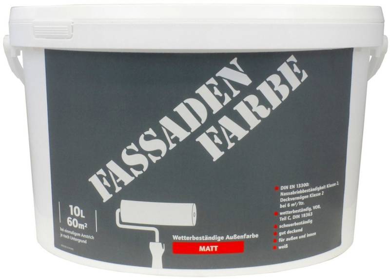 Wilckens Farben Fassadenfarbe Fassadenfarbe 10 L weiß matt von Wilckens Farben