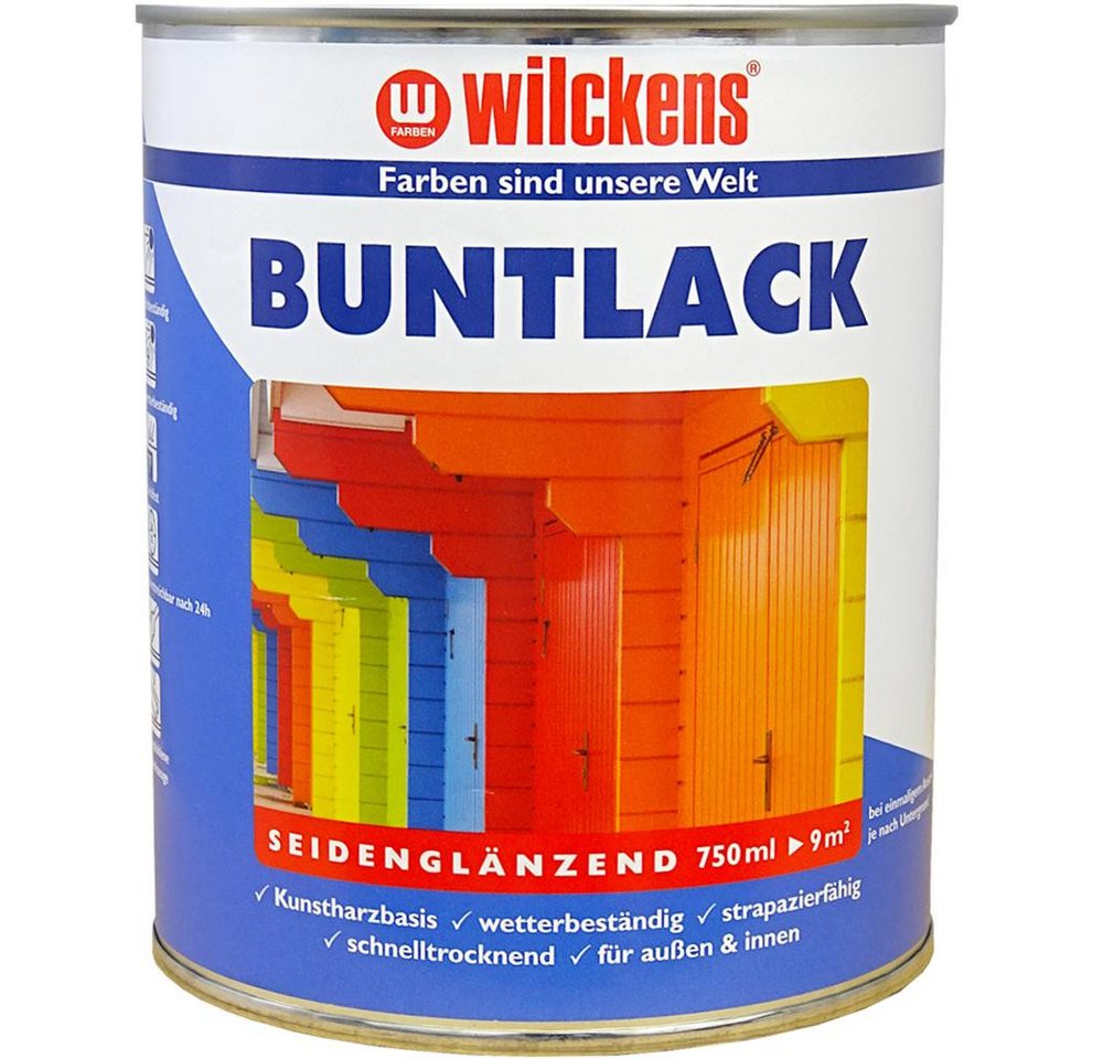 Wilckens Farben Kunstharzlack Buntlack, seidenglänzend, Feuerrot (RAL 3000), 750 ml von Wilckens Farben