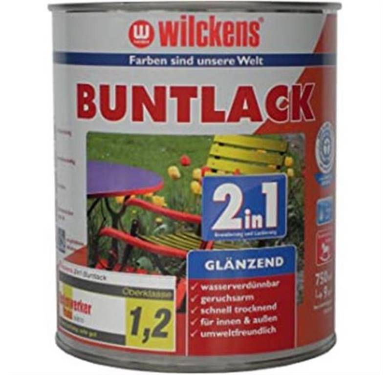 Wilckens Farben Kunstharzlack Buntlack 2in1 glänzend, RAL 9010, Reinweiß 750 ml von Wilckens Farben