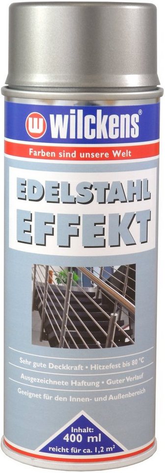 Wilckens Farben Sprühfarbe, Edelstahl Effekt Spray 400ml Lack Metallic Sprühfarbe silber grau Wilckens Farben Sprühfarbe, Edelstahl Effekt Spray 400ml Lack Metallic Sprühfarbe silber grau von Wilckens Farben