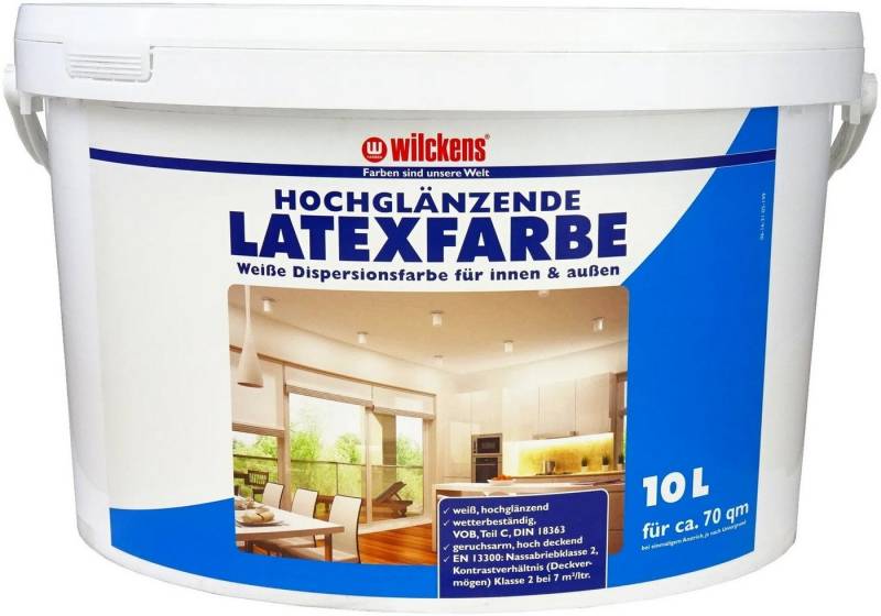 Wilckens Farben Wand- und Deckenfarbe Wilckens Latexfarbe hochglänzend Weiß von Wilckens Farben