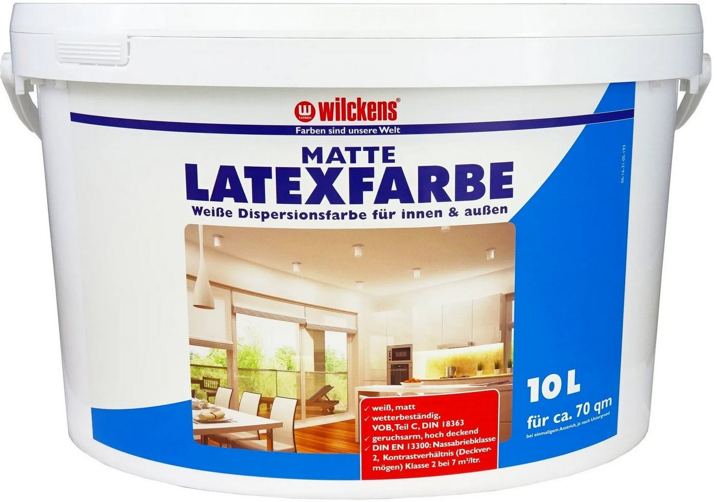 Wilckens Farben Wand- und Deckenfarbe Wilckens Latexfarbe matt Weiß von Wilckens Farben