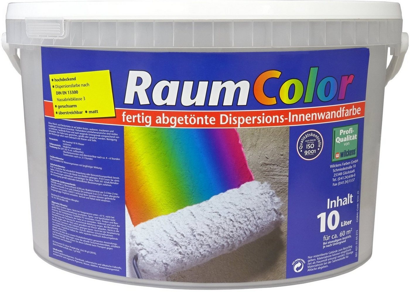 Wilckens Farben Wandfarbe, Wilckens Raumcolor Samtgrau 10 L von Wilckens Farben