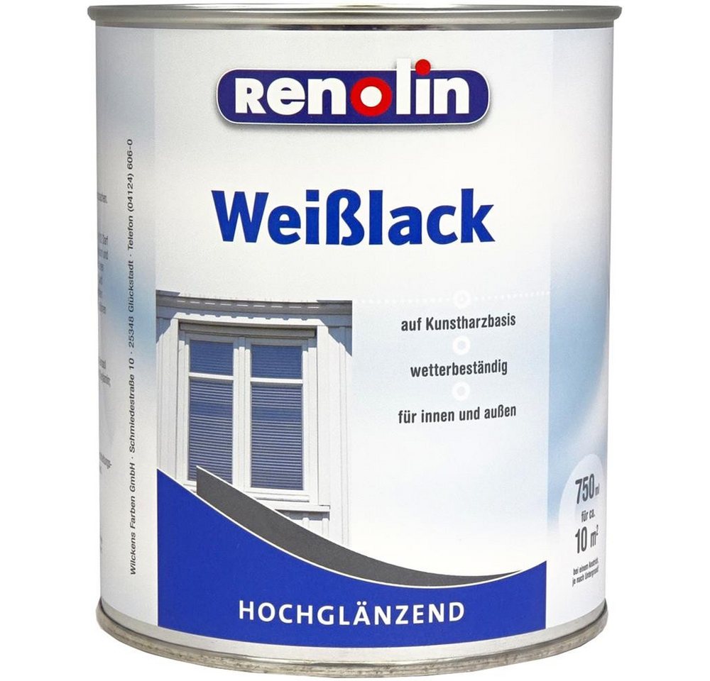 Wilckens Farben Weißlack Renolin, hochglänzend, 750 ml Wilckens Farben Weißlack Renolin, hochglänzend, 750 ml von Wilckens Farben
