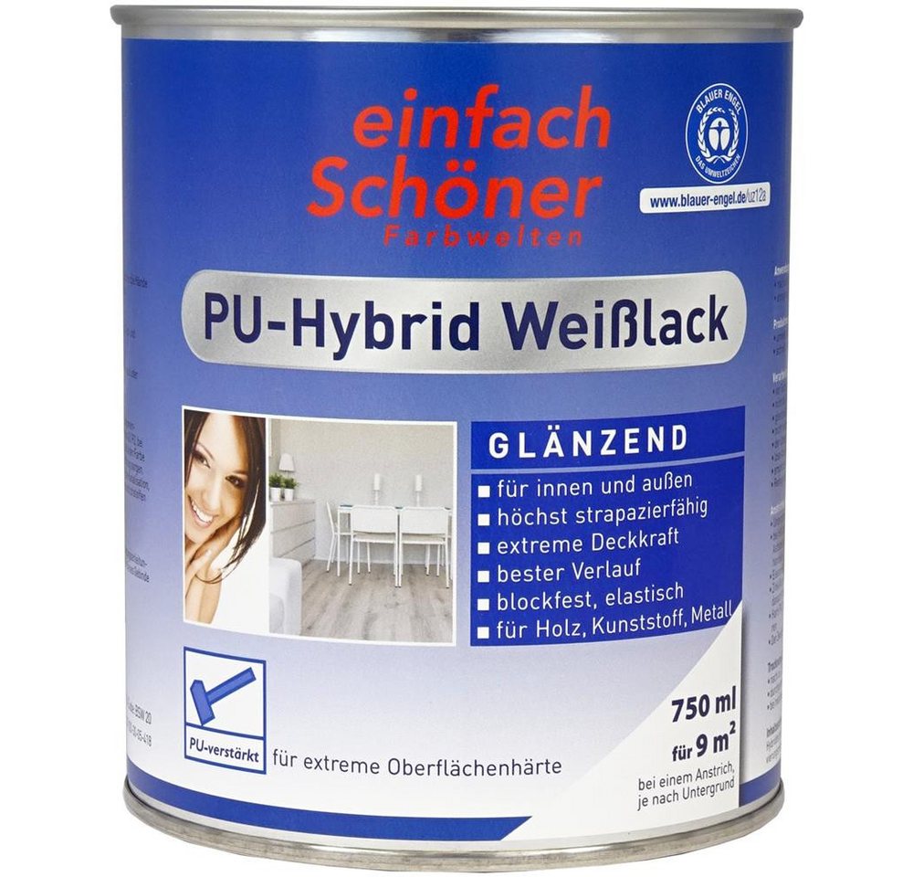 Wilckens Farben Weißlack einfach Schöner PU-Hybrid, glänzend, 750 ml Wilckens Farben Weißlack einfach Schöner PU-Hybrid, glänzend, 750 ml von Wilckens Farben