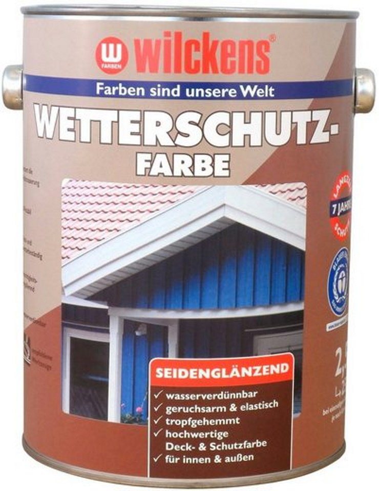 Wilckens Farben Wetterschutzfarbe 2,5 Liter Laubgrün RAL 6002 von Wilckens Farben