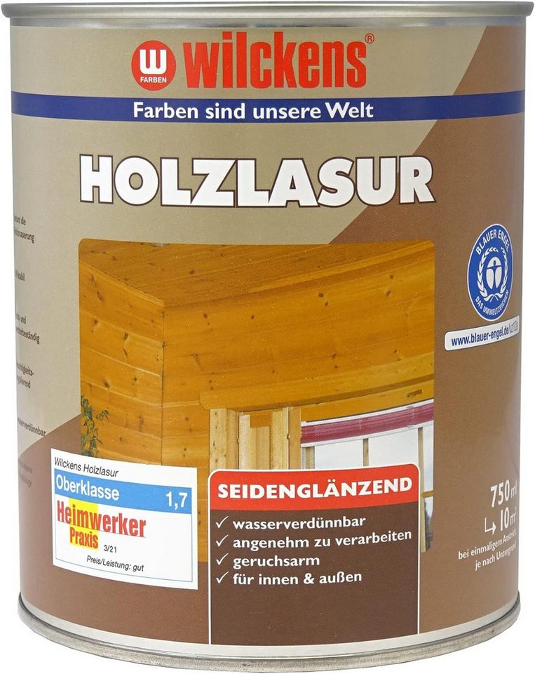 Wilckens Farben Wetterschutzfarbe Holzlasur Palisander Innen und Außen seidengläzend 750ml Wilckens Farben Wetterschutzfarbe Holzlasur Palisander Innen und Außen seidengläzend 750ml von Wilckens Farben