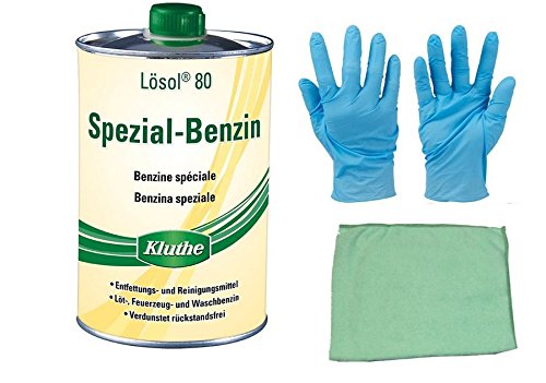 1 Liter Spezial Benzin zum Reinigen und Entfetten inkl. Microfasertuch zum Auftragen (Spezial-Benzin) von Wilckens