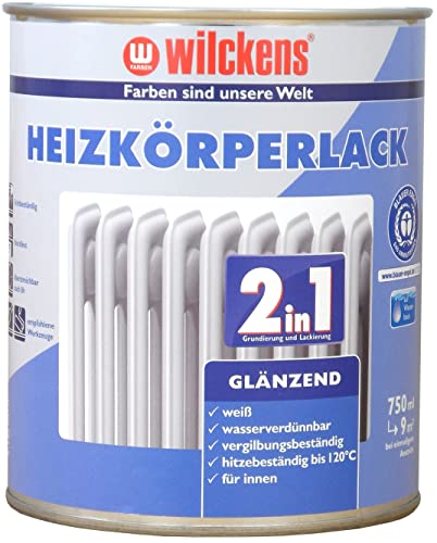 2-in-1 Heizkörperlack weiss inkl. Pinsel von E-Com24 zum Auftragen (2 in 1 750 ml) von Wilckens