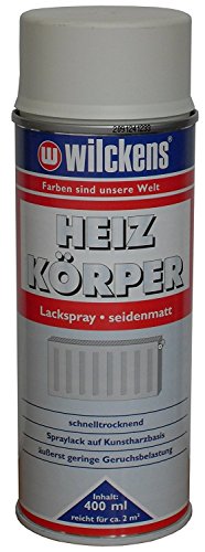 2 x Wilckens Heizkörper Lackspray innen&außen seidenmatt bis hochglänzend Ral 9010 Weiss 800 ml, Glanzgrad:seidenmatt, Wilckens:Ral 9010 Weiß von Wilckens