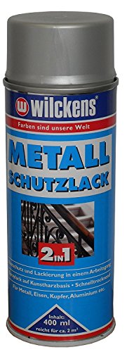 2 x Wilckens Metall-Schutzlack 2in1 hochglänzend Farbwahl 800 ml, Wilckens:Ral 9006 Silber von Wilckens