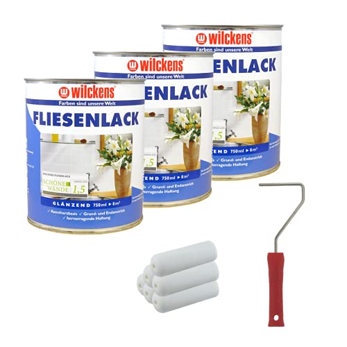 3 Dosen FLIESENLACK inkl. FARBROLLER WILCKENS weiß für 24 qm 3 Dosen FLIESENLACK inkl. FARBROLLER WILCKENS weiß für 24 qm von Wilckens