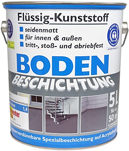Bodenbeschichtung Flüssig Kunststoff Beton Farbe 5 L innen&außen RAL 7032 Bodenbeschichtung Flüssig Kunststoff Beton Farbe 5 L innen&außen RAL 7032 von Wilckens