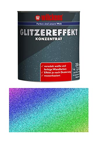 Wilckens Glitzereffekt Konzentrat Glitzer Zusatz für Wandfarben und Lacke 250 ml (Regenbogen) von Wilckens