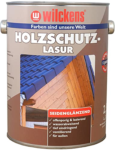 Wilckens Holzschutzlasur für Außen, 2,5 l, Nussbaum von Wilckens