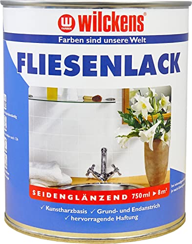 Wilckens Fliesenlack seidenglänzend, 750 ml, Weiß von Wilckens