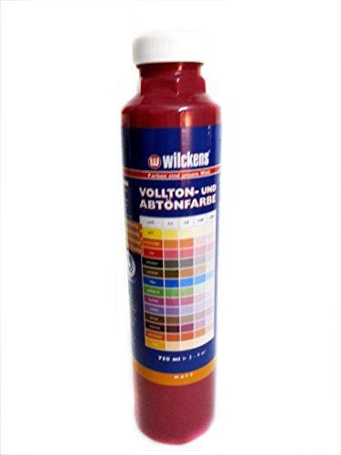 Qualitäts Abtoenfarbe - Volltonfarbe / 750 ml / matt - 14 Farben zur Auswahl (Weinrot) von Wilckens