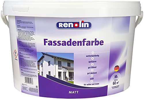 Renolin Fassadenfarbe, 10 l, Weiß von Wilckens