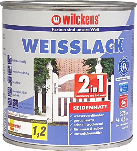 Wilckens 2in1 Weisslack seidenmatt, 375 ml von Wilckens