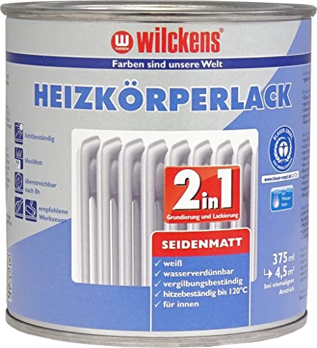 Wilckens 2in1 Heizkörperlack seidenmatt weiß 375 ml von Wilckens