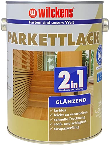 Wilckens 2in1 Parkettlack glänzend, 2,5 l, farblos von Wilckens