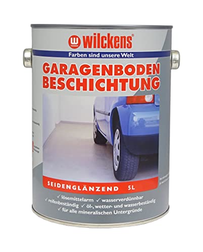 Wilckens 5 Liter Garagen Bodenbeschichtung Beton Boden Estrich Farbe Garagenfarbe Halle Garagenbodenbeschichtung Estrichfarbe Bodenfarbe Betonfarbe Garagenboden (Anthrazit) von Wilckens