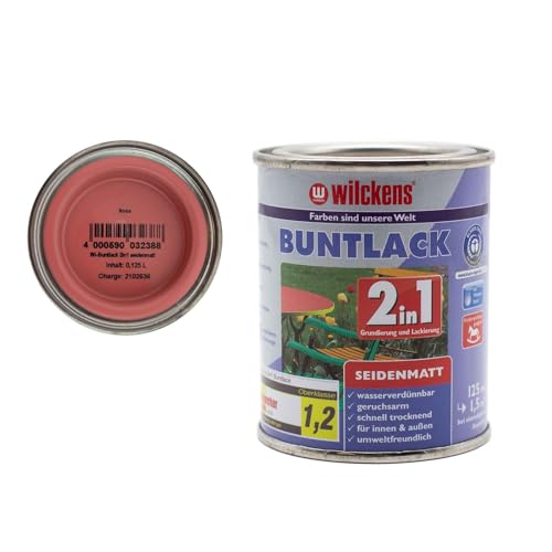 Wilckens Buntlack 2in1 Dispersion seidenmatt 30 Farben 125ml, Farben:Rosa von Wilckens