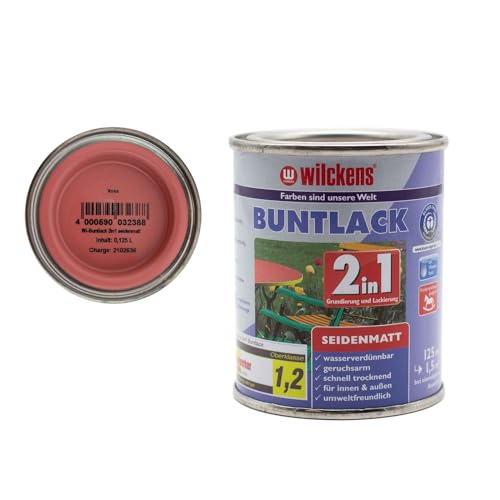 Wilckens Buntlack 2in1 Dispersion seidenmatt 30 Farben 125ml, Farben:Rosa von Wilckens