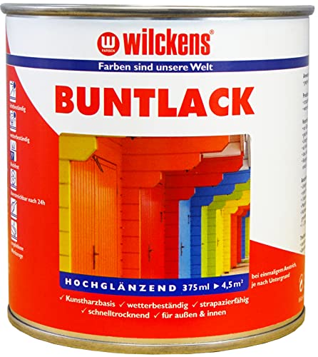 Wilckens Kunstharz Buntlack für Innen und Außen, hochglänzend, 375 ml, RAL 3009 Oxidrot von Wilckens