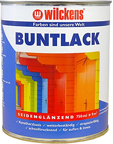 Wilckens Kunstharz Buntlack für Innen und Außen, seidenglänzend, 750 ml, RAL 5010 Enzianblau von Wilckens