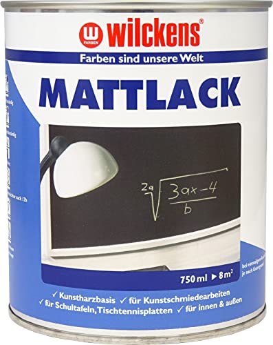 Wilckens Kunstharz Mattlack für Innen und Außen, 750 ml, Schwarz von Wilckens