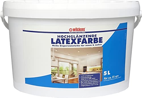 Wilckens Latexfarbe hochglänzend, 5 l, Weiß von Wilckens