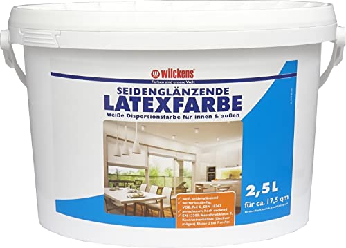 Wilckens Latexfarbe seidenglänzend, 2,5 l, Weiß von Wilckens