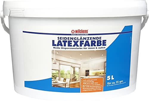 Wilckens Latexfarbe seidenglänzend, 5 l, Weiß von Wilckens