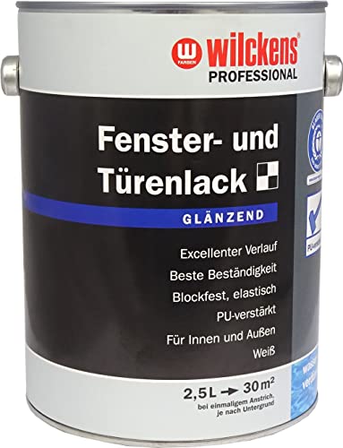 Wilckens Professional Fenster- und Türenlack glänzend, 2,5 l, Weiß Wilckens Professional Fenster- und Türenlack glänzend, 2,5 l, Weiß von Wilckens