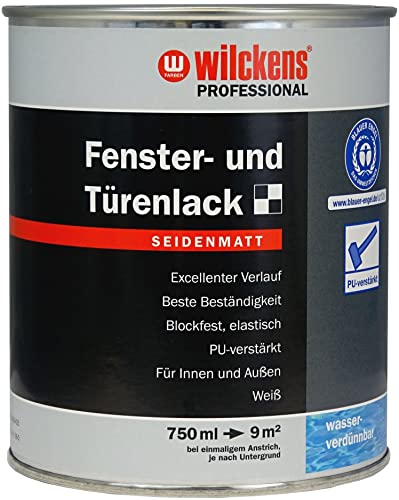 Wilckens Professional Fenster- und Türenlack seidenmatt, 750 ml, Weiß von Wilckens